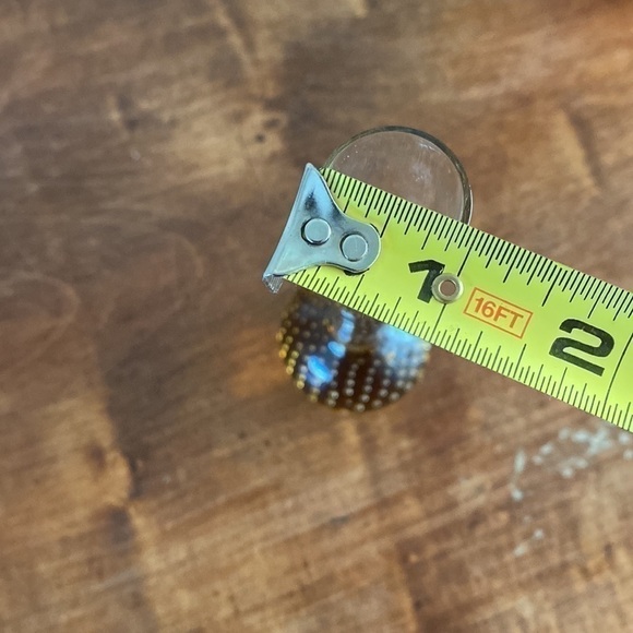 COPY - Vintage MCM Handcrafted Controlled Bubble 6” Glass Bud Vase Amber Base - Picture 6 of 6